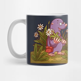 Mole Carrying Flower Mug